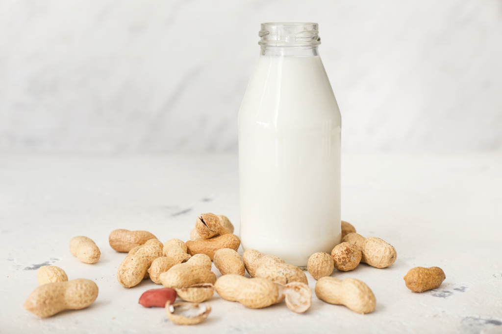 leite de amendoim