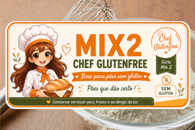 Calculadora do Mix2 Chef GlutenFree para ajustar as quantidades e proporções dos ingredientes do Mix2.
