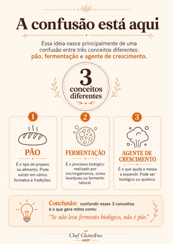 Pão precisa de fermento biológico? Entenda a diferença entre pão, fermentação e agente de crescimento.